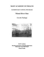 MAST Academy outreach, elementary school program, Miami River run on-site packet